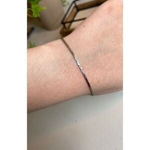 Retro Plain‎ Silver Bracelet